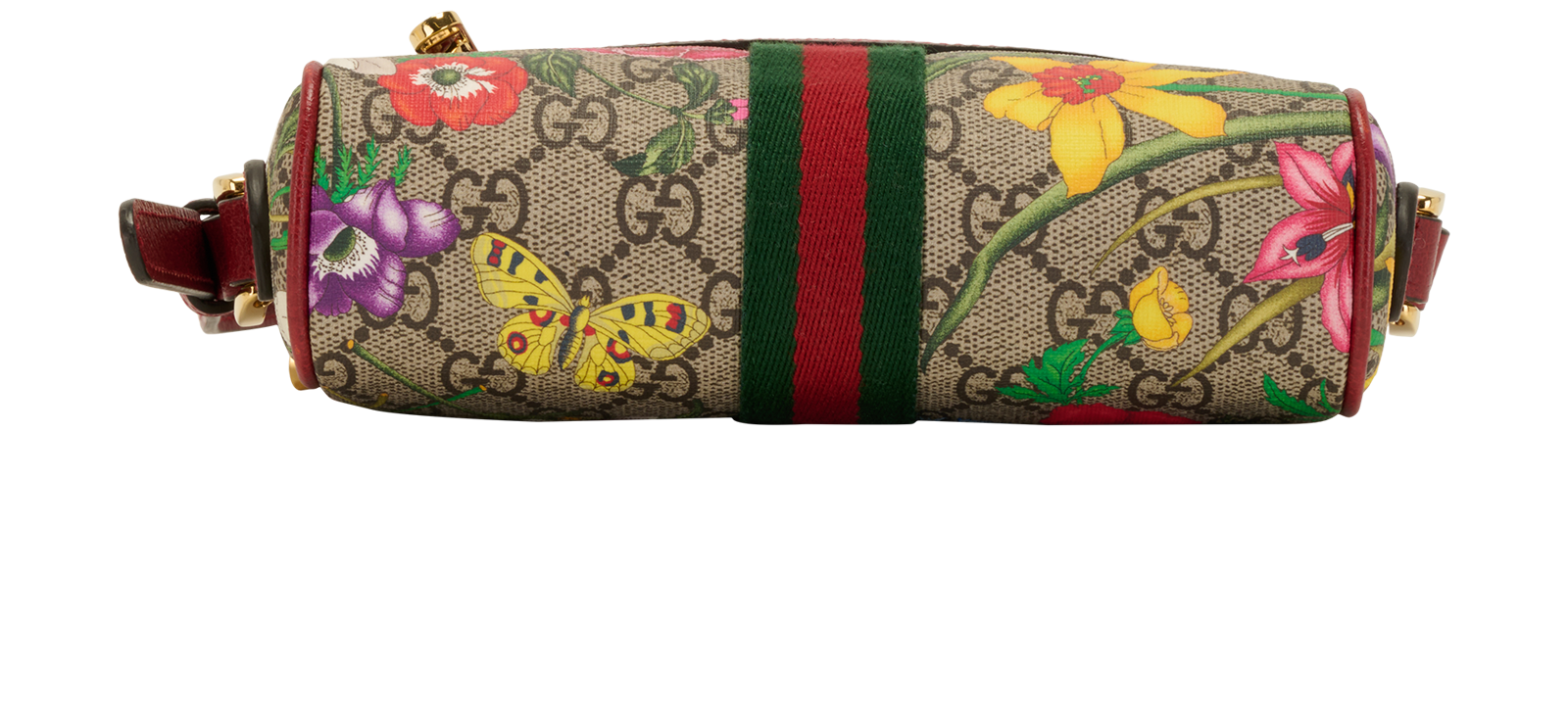 Ophidia Flora Crossbody, &pound;750, Handbags, Beige/Red, Canvas, Top view